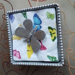 Mariposa Beaded Napkin Box